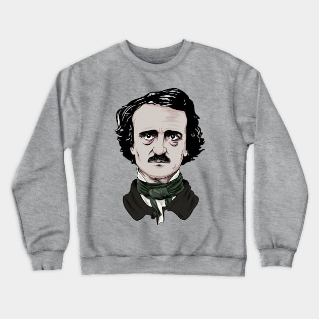 Edgar Allan Poe Crewneck Sweatshirt by Black Snow Comics